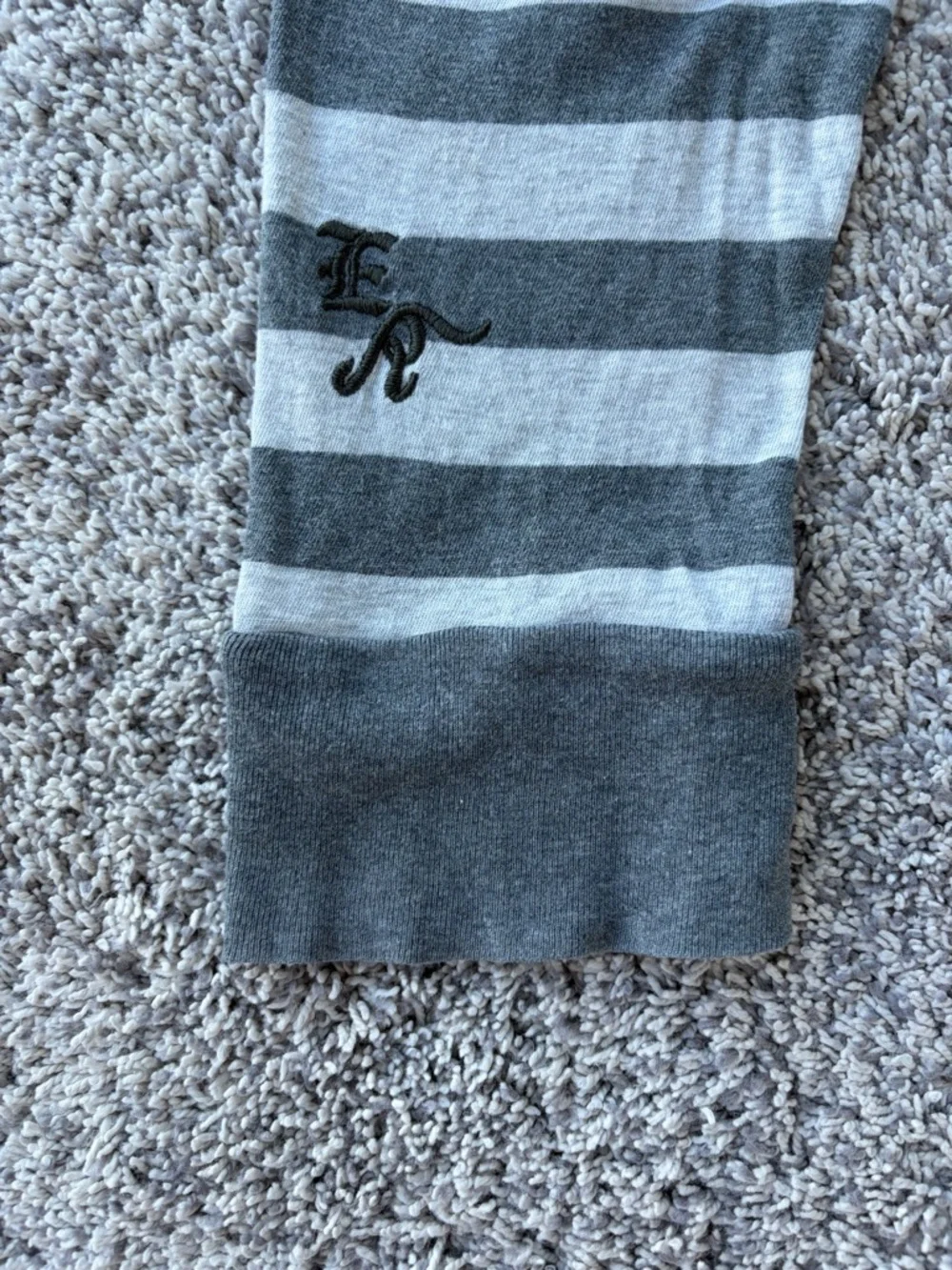 El Real Gray and Silver Striped Long Sleeve Shirt